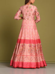 Pink Vasansi Silk Anarkali Gown