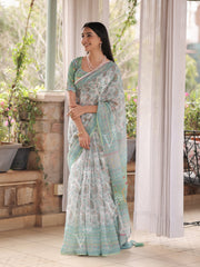 Saree , kota doria , Summer , Green