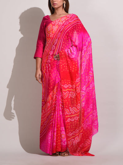 Georgette Bandhani Saree