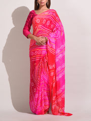 Georgette Bandhani Saree