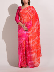 Georgette Bandhani Saree