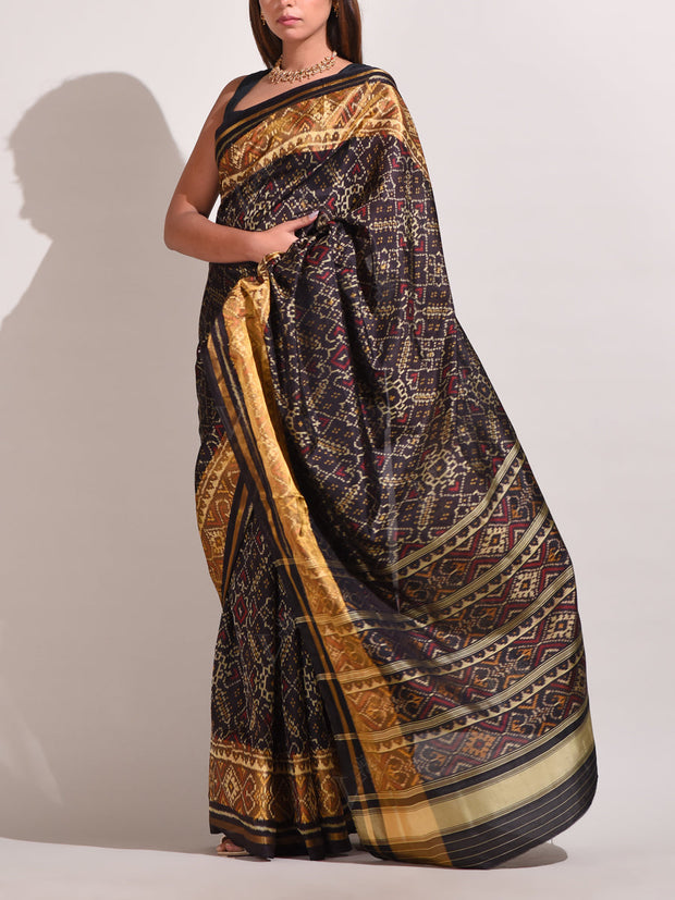 Black Silk Patola Saree