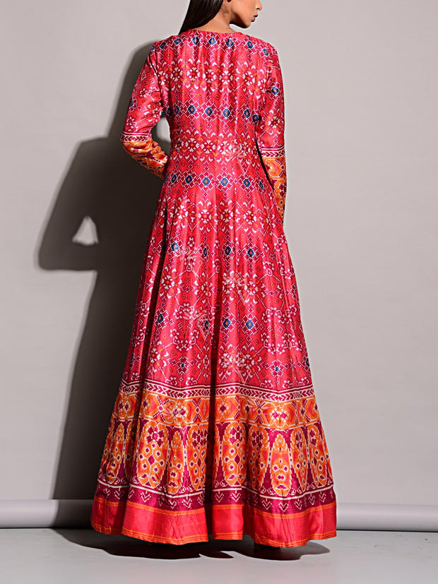 Silk, SALE, Printed, Long Dress, Gowns, Gown, Floor Length, Anarkalis, Anarkali