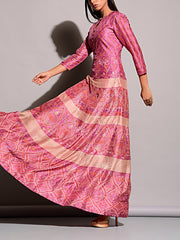 Light Pink Vasansi Silk Anarkali Gown