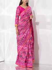 Pink Vasansi Silk Patola Saree