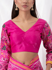 Pink Vasansi Silk Patola Saree