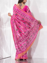 Pink Vasansi Silk Patola Saree