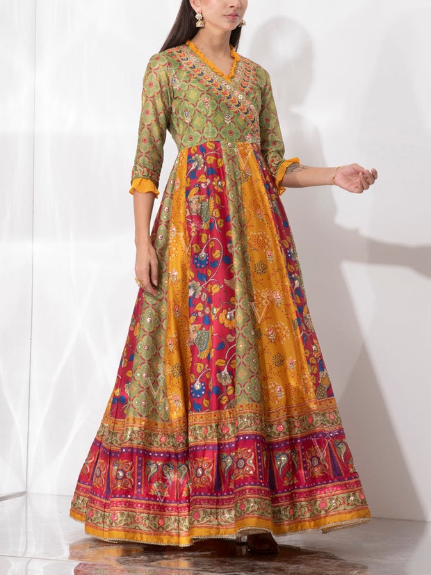 Multi Color Vasansi Silk Gown