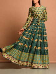 Green Vasansi Silk Gown