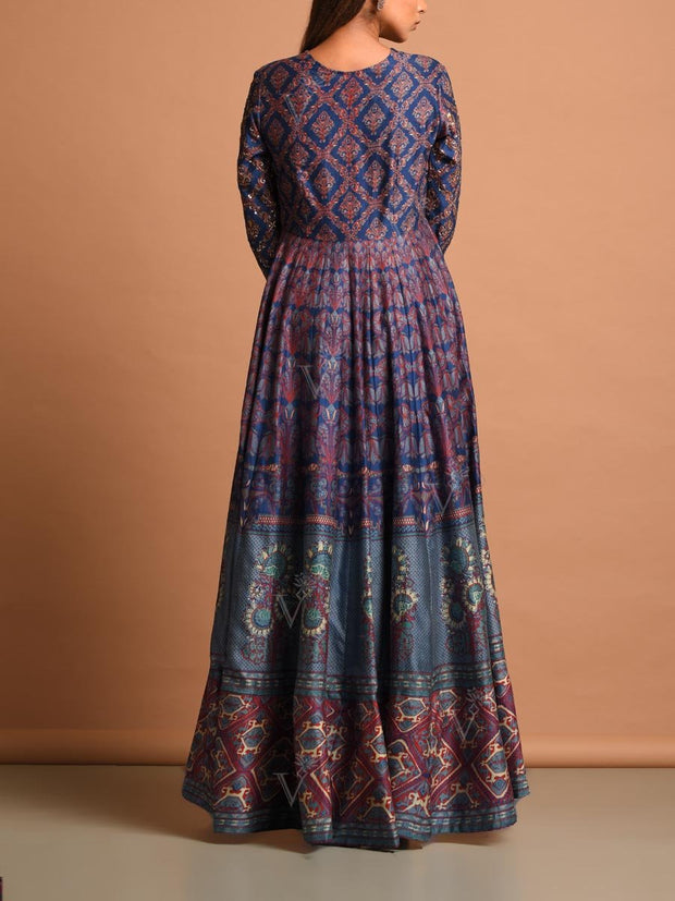 Blue Vasansi Silk Gown