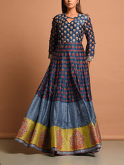 Blue Vasansi Silk Gown