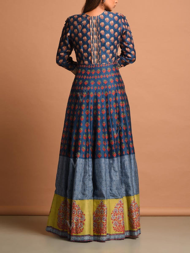 Blue Vasansi Silk Gown