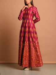 Maroon Vasansi Silk Gown