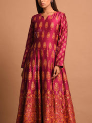 Maroon Vasansi Silk Gown