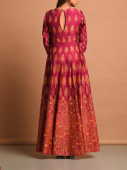 Maroon Vasansi Silk Gown