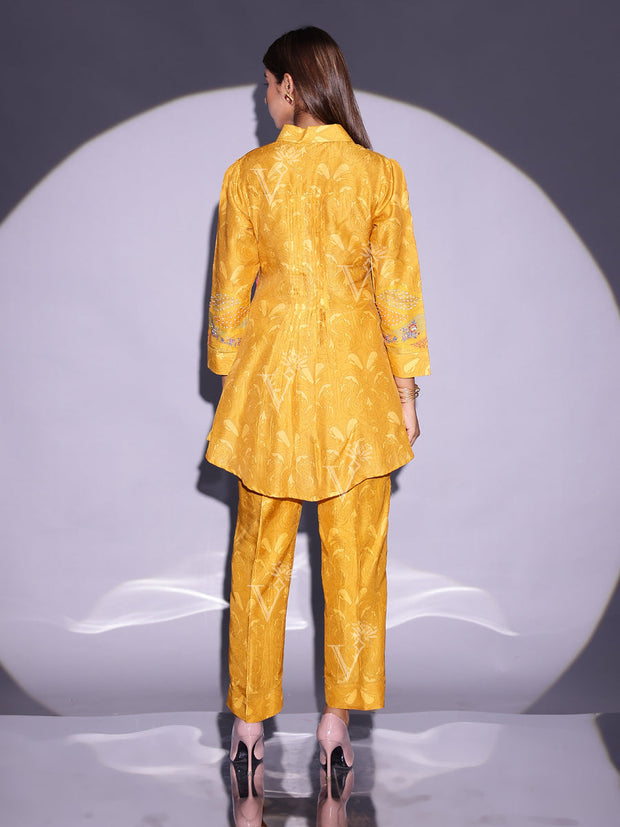 Yellow Vasansi Silk Co-ord Set