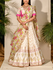 Ivory Vasansi Silk Lehenga Set