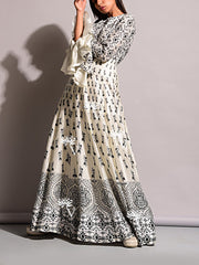 Anarkali, Anarkalis, Printed, Gown, Gowns, Long Dress, Floor Length, Silk