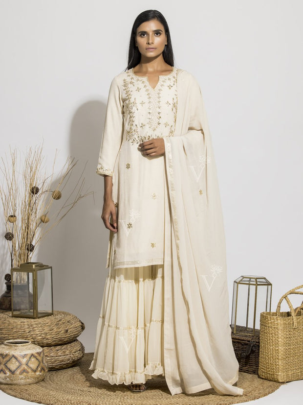 Sharara, Sharara Set, Traditional, Gota Patti, Silk, Georgette, Light Weight, Party Wear