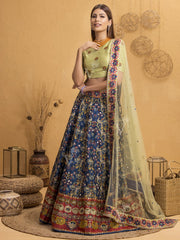 Lehenga, Lehengas, Navratri, Navratra, Traditional Outfit, Traditional Wear, Silk, Printed, Handcrafted, Patola, Ombre, Shaded