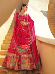 Signature Bandhej Lehenga - Mimosa Dreams