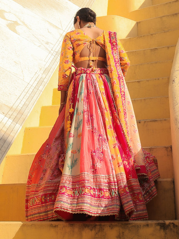 Multi Floral Lehenga - Mimosa Dreams