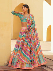 Chevron Vasansi Silk Lehenga - Mimosa Dreams